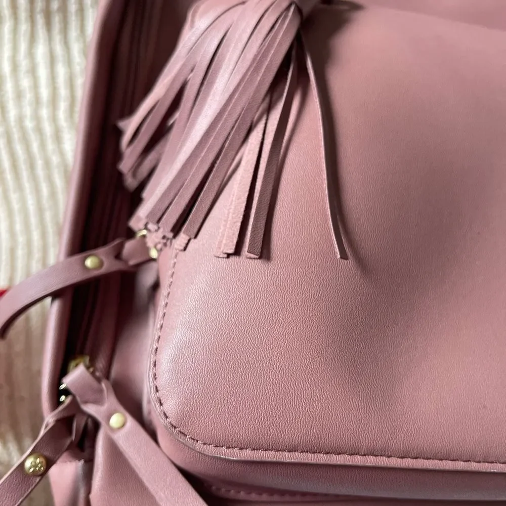 Skip Hop Pink Leather Diaper Backpack
